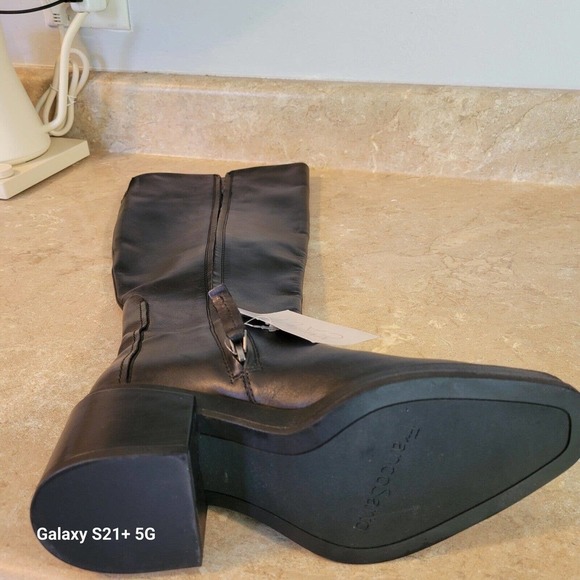 Franco Sarto Black Knee High Boots - Wide Calf - Picture 10 of 16